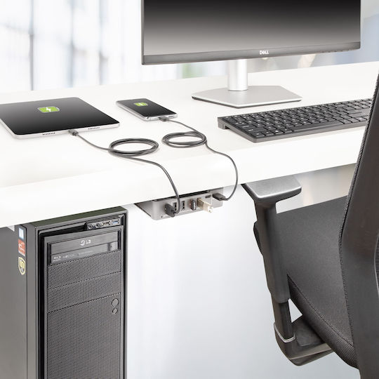 StarTech Hub 7 Θυρών USB 3.0 με σύνδεση USB-C Ασημί