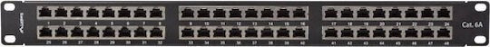Lanberg Patch Panel Shielded για Rack 1U 19" 48 Θυρών cat6a Μαύρο