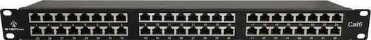 A-LAN Patch Panel für Rack 1U 19" 48 Ports Schwarz