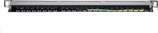 Netrack Patch Panel für Rack 0.5U 19" 24 Ports cat6