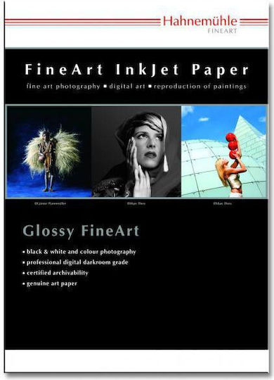 Hahnemuhle Fine Art Baryta Hârtie foto Luciu puternic A4 (21x30) 325gr/m² pentru Imprimante Jet de cerneală 25 de hârtie fotografică