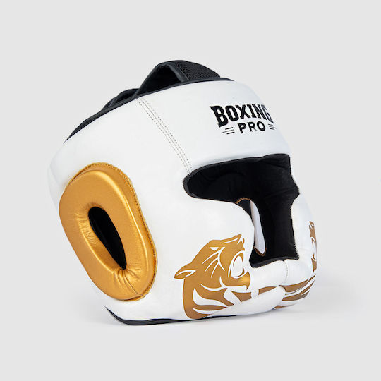 Boxing Pro Boxhelm Erwachsene Volles Gesicht Weiß