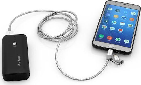 Verbatim Braided USB to Lightning / micro USB Cable Γκρι 1m (48869)