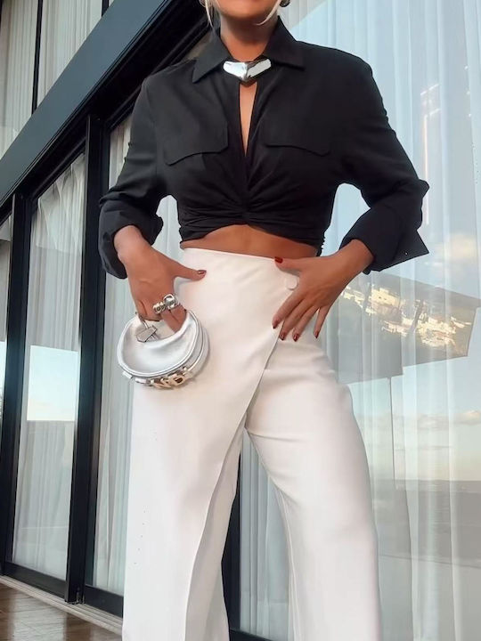 Women's Black And White Set with Pants