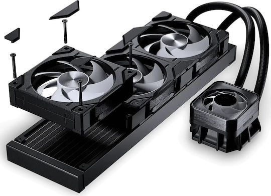 Phanteks Glacier One 360D30 X2 Υδρόψυξη AIO CPU με 3 Ανεμιστήρες 120mm και RGB Φωτισμό