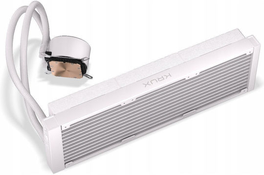 Krux HydroGlance 360 Υδρόψυξη AIO CPU με 3 Ανεμιστήρες 120mm και ARGB Φωτισμό Λευκή
