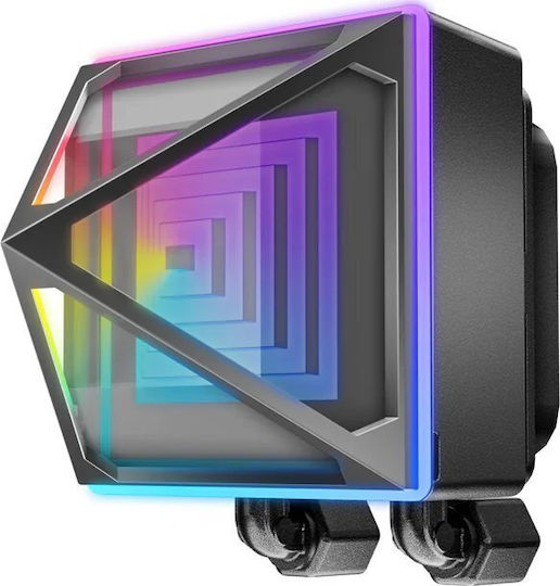 Azza Pyramid 240 Water Cooling System AIO CPU with 2 120mm Fans and ARGB Lighting