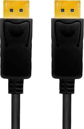 Techly Cable DisplayPort male - DisplayPort male 1m Μαύρο (109269)