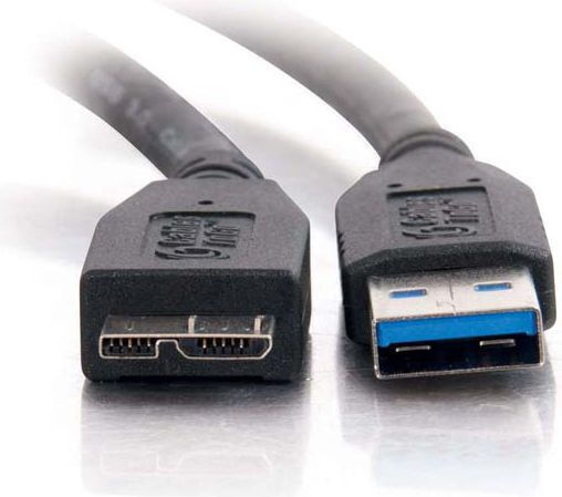 Logo Collection Regular USB 3.0 to micro USB Cable Μαύρο 2m