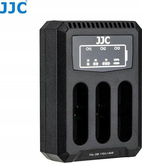 JJC Triple Battery Charger Compatible with Olympus / Ricoh