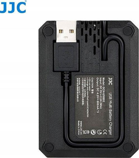 JJC Triple Battery Charger Compatible with Olympus / Ricoh
