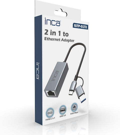 Inca IUTP-01TX USB Network Adapter with Wired Ethernet Connection