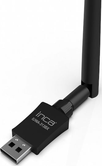Inca IUWA-313BX Αντάπτορας Δικτύου USB με Ασύρματη Σύνδεση Wi-Fi και Αποσπώμενη Κεραία