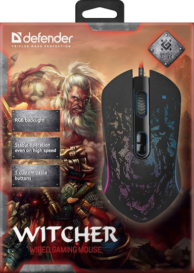 Defender Wtcher GM-990 RGB Gaming Mouse 3200 DPI Black