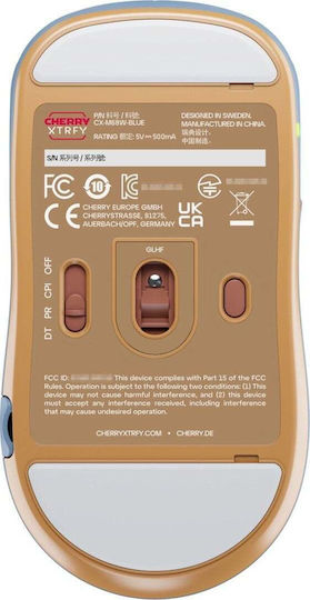 Cherry XTRFY M68 Ασύρματο Gaming Ποντίκι 26000 DPI Μπλε
