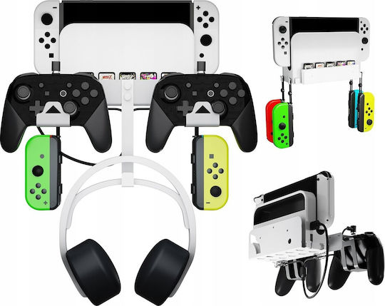 Jys Βάση για 2 χειριστήρια Switch / Switch Lite / Switch OLED Λευκή SB7921