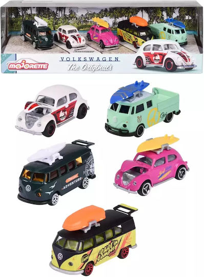 Majorette Mașinuță SET 5 MAȘINUȚE METALICE VOLKSWAGEN 7,5CM
