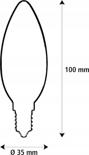 Segula Λάμπα LED 1.5W για Ντουί E14 Θερμό Λευκό 90lm Dimmable