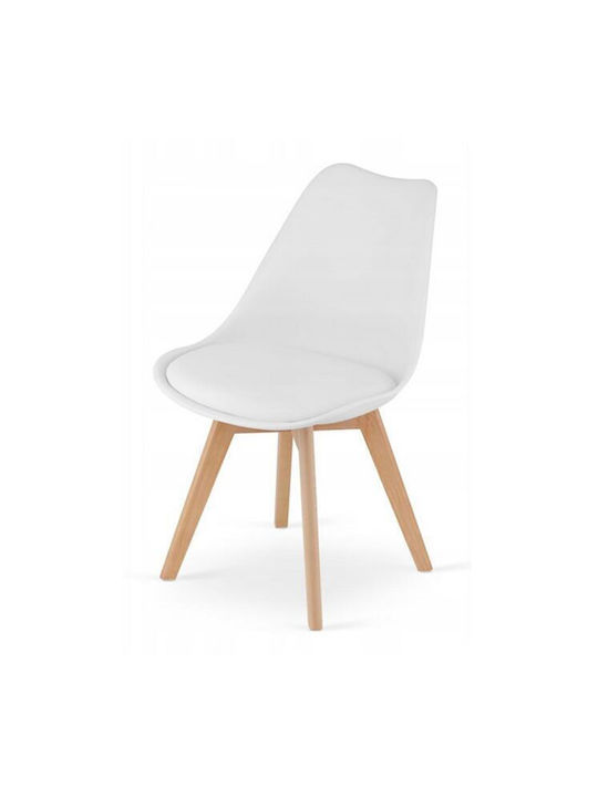 Mark Καρέκλα Κουζίνας από Πολυπροπυλένιο White 49x43x82εκ.