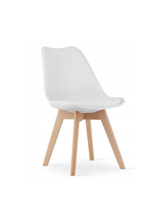 Mark Καρέκλα Κουζίνας από Πολυπροπυλένιο White 49x43x82εκ.