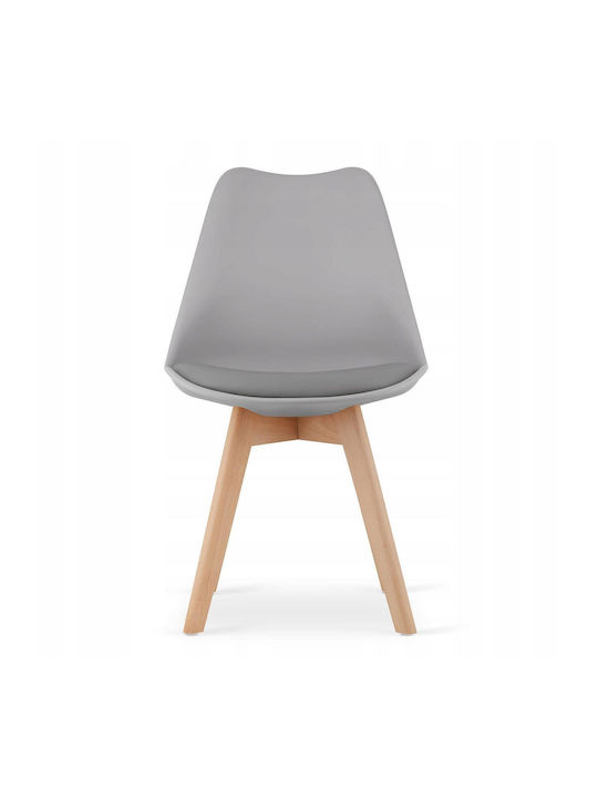 Mark Καρέκλα Κουζίνας από Πολυπροπυλένιο Gray 49x42x82εκ.