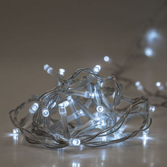 200 LED-Lichter 10 m Kaltweiß in Reihe