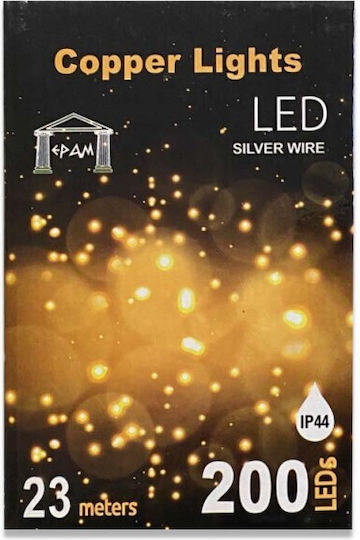 200 Lichterketten LED 20m. Warmes Weiß in Zeichenfolge 1Stück