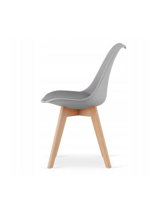 Mark Καρέκλα Κουζίνας από Πολυπροπυλένιο Gray 49x42x82εκ.