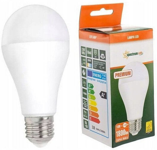Spectrum LED крушка 18W за фасунга E27 Топло бяло 1800лм