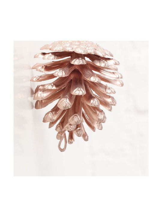 Hanging Ornament Pine Plastic Gold 11cm