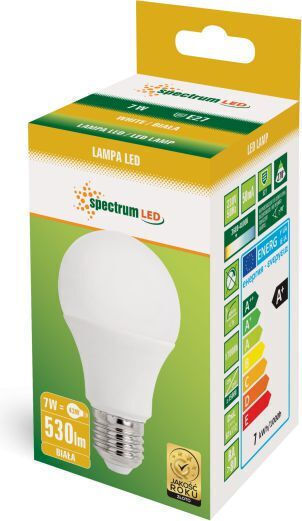 Spectrum LED Bulb 7W for Socket E27 Natural White 610lm