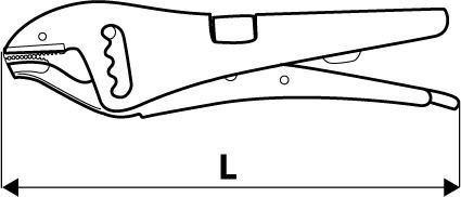 Topex Grip Pliers Straight Length 225mm