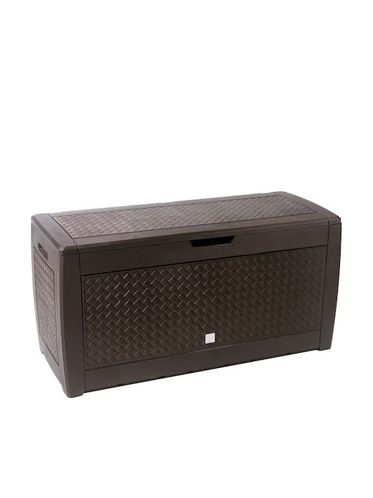 Deuba Μπαούλο Αποθήκευσης Εξωτερικού Χώρου Rattan 310lt Καφέ Μ119xΠ48xΥ60εκ.