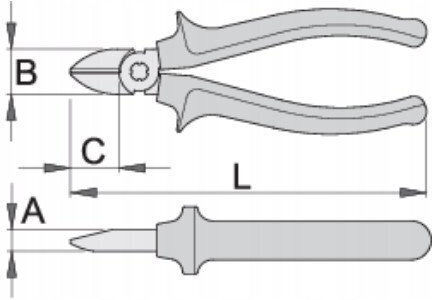 Unior BI Side Cutter Straight Electrician Length 160mm