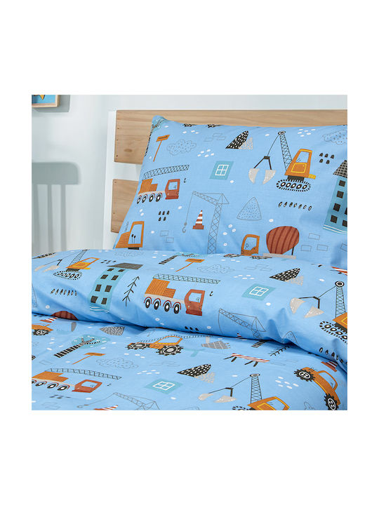 Lino Home Σετ Παιδική Παπλωματοθήκη Μονή Πετρόλ