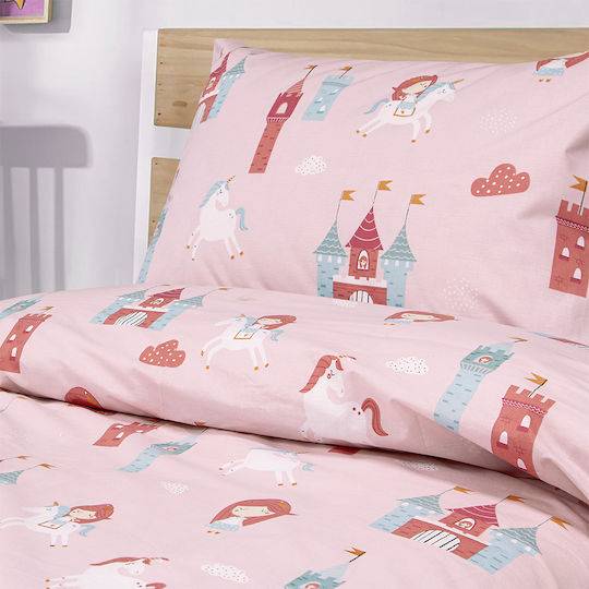 Lino Home Kids Duvet Cover Set Single Pink