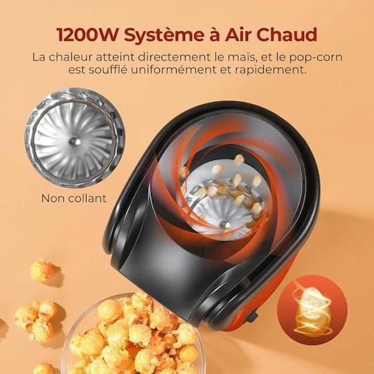 Mașină de popcorn cu aer cald 1200W