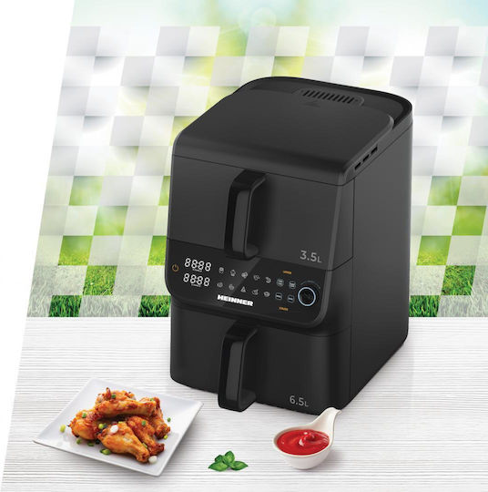 Heinner Air Fryer with Double Detachable Bucket 10lt Black HAF-C10DBS25BK