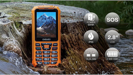 Evolveo StrongPhone Z6 Dual SIM Telefon Mobil Rezistent cu Butoane Portocaliu