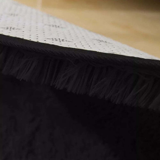 Strado Carpets Χαλί Ορθογώνιο Shaggy Μαύρο 60x90cm