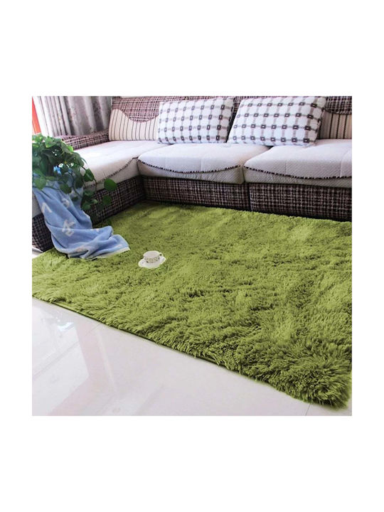 Strado Carpets Teppich Rechteckig Zottelig Synthetisch,Polyester/Cotton/Leather Greengrass