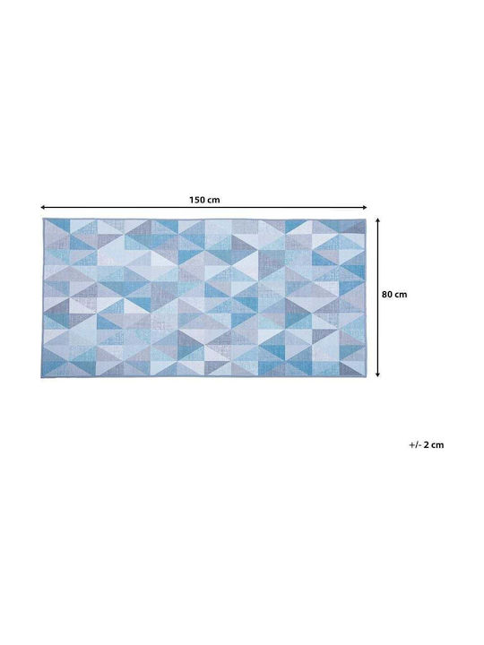 Beliani Χαλί Διάδρομος Μπλε 80x150cm