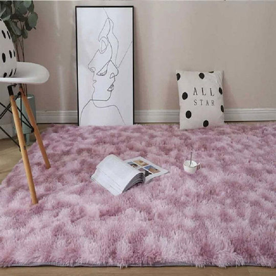Strado Carpets Teppich Rechteckig Zottelig Synthetisch,Polyester/Cotton/Leather Purple
