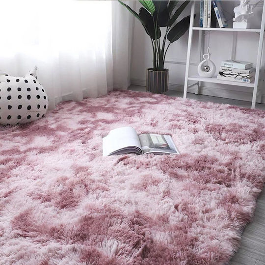 Strado Carpets Teppich Rechteckig Zottelig Synthetisch,Polyester/Cotton/Leather Purple