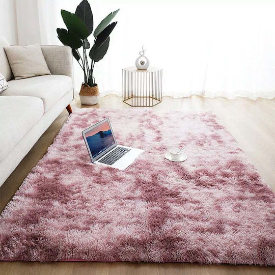 Strado Carpets Teppich Rechteckig Zottelig Synthetisch,Polyester/Cotton/Leather Purple
