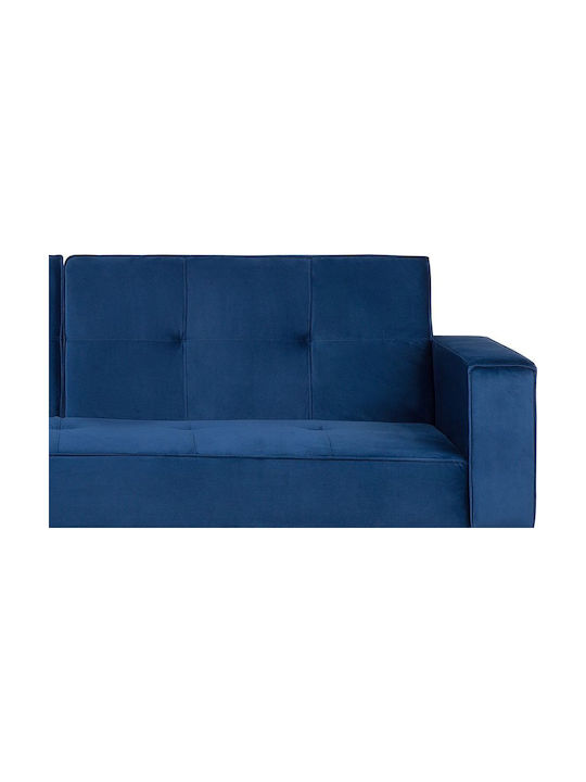 Dreisitzer Sofa Samt Marineblau 218x56x80cm