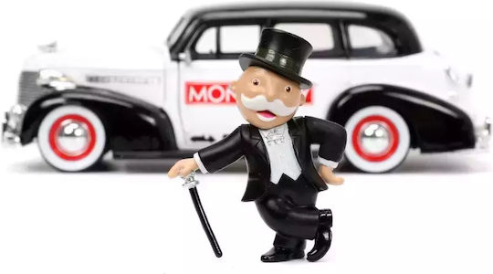 Jada 1:24 Scale Chevrolet Master Deluxe 1939 Metal Car Set Mr Monopoly Figure