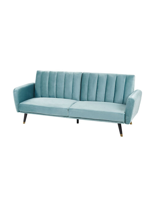 Ecke Sofa Sofa Samt Light Blue 180x180cm