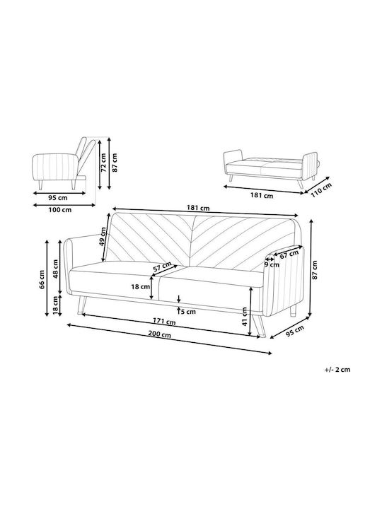 Senja Dreisitzer Sofa Sofa Samt Light Blue