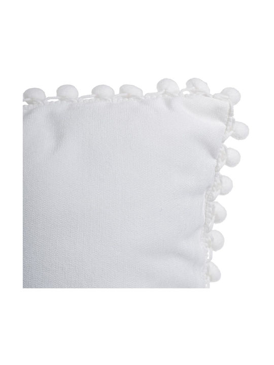 Sofa Cushion Velvet White 40x40cm
